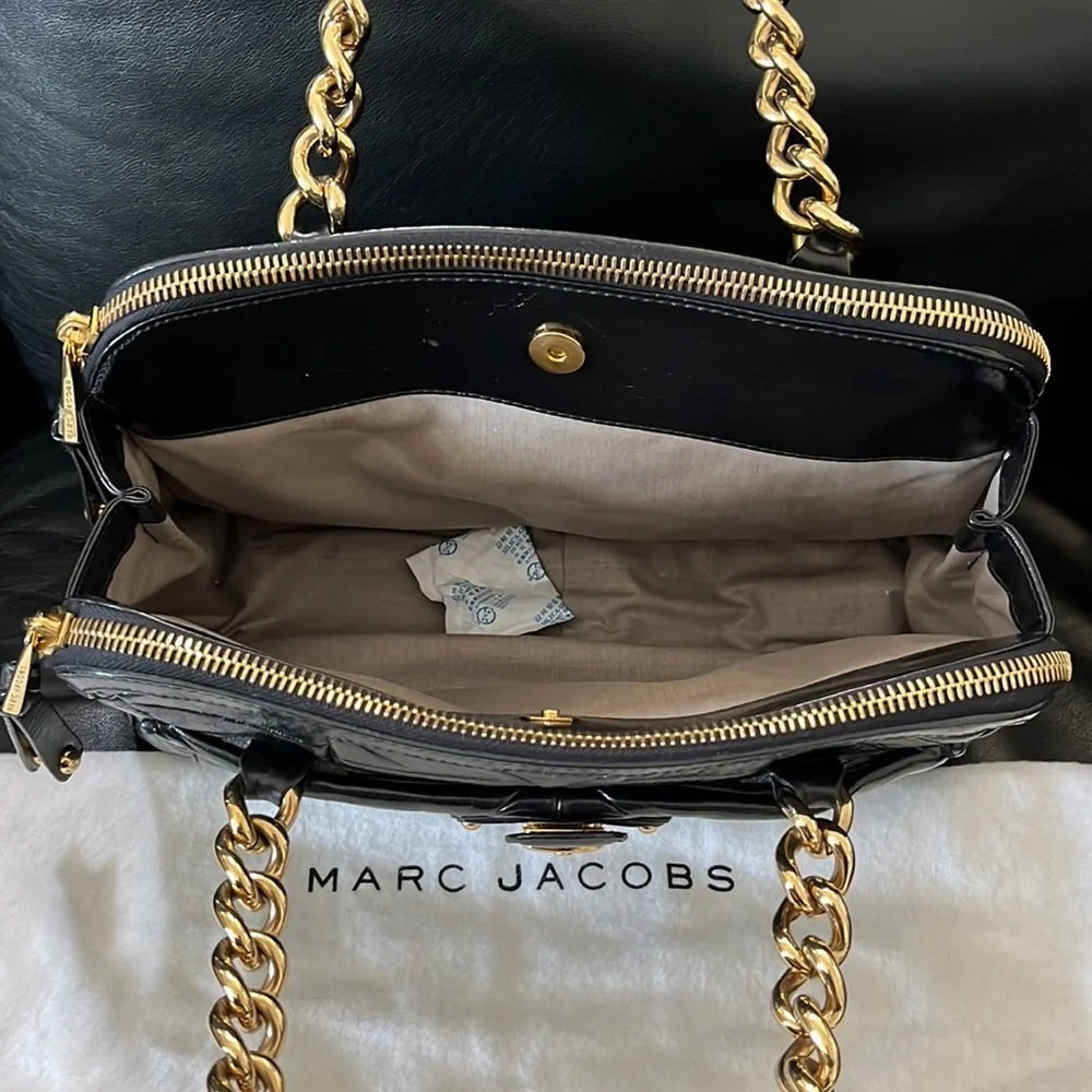 Marc Jacobs INES Leather Made In Italy Satchel Handbag - Picture 5 of 11